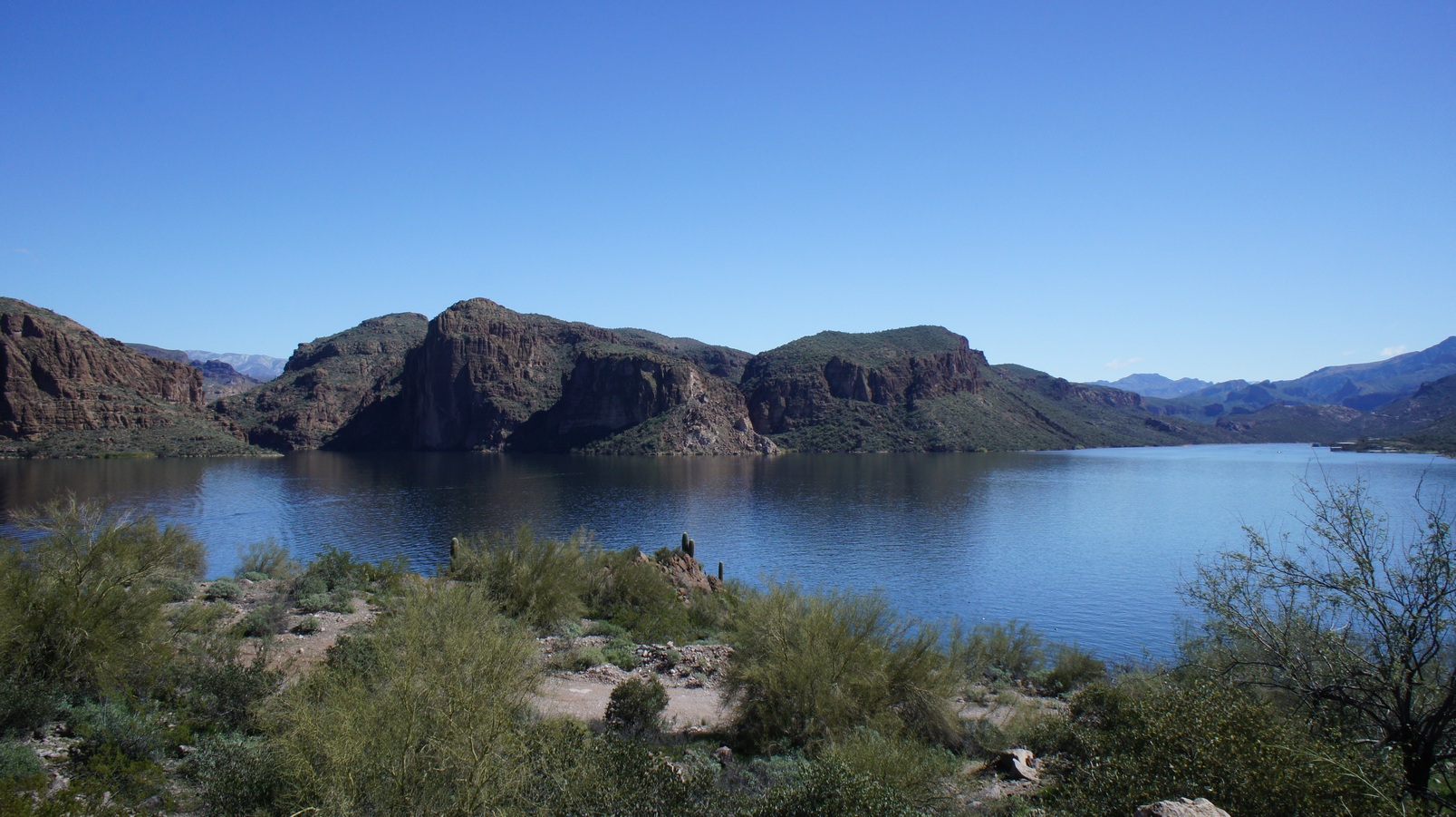 canyon lake in arizona's superstition wilderness