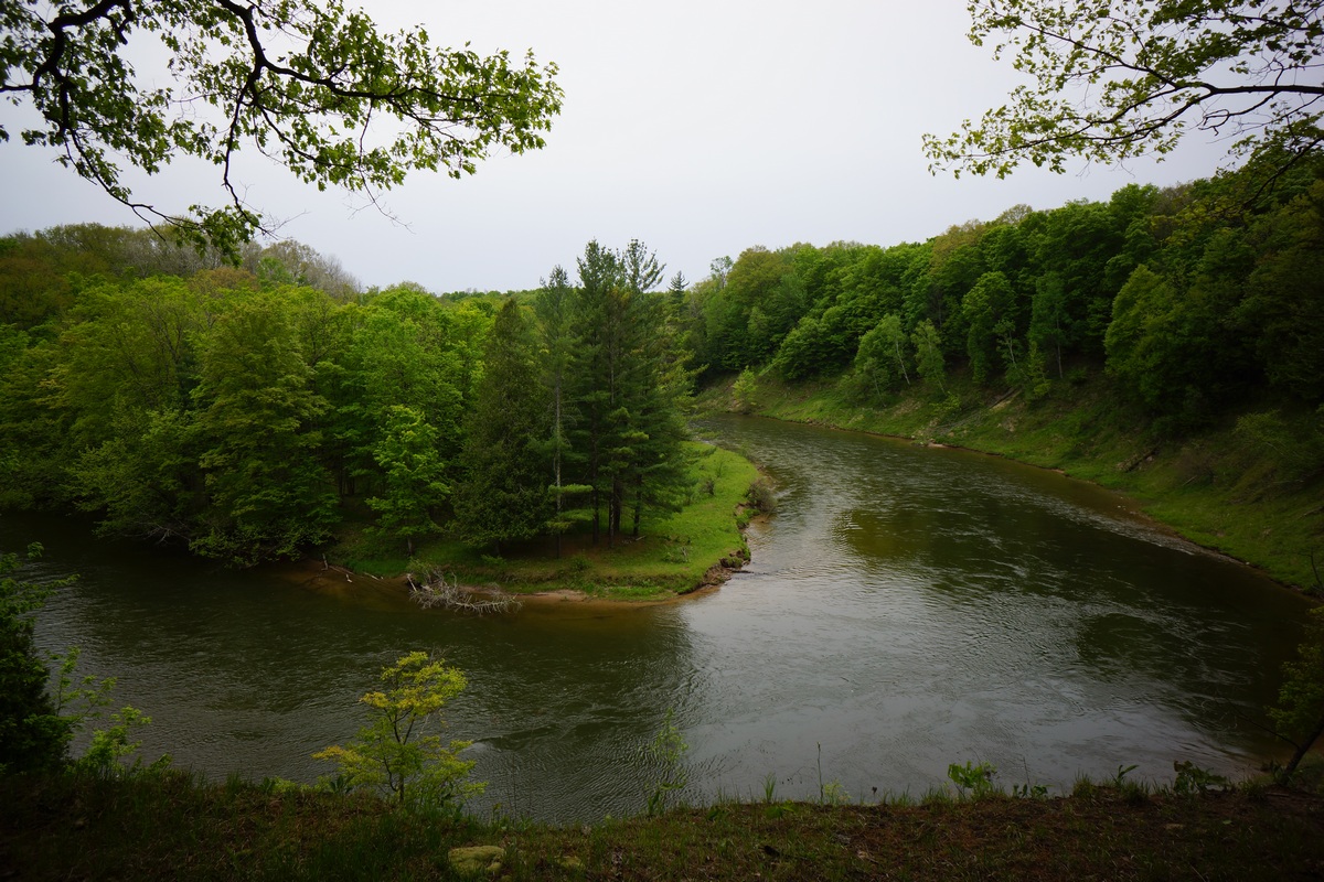 manistee river hiking michigan off trail west bank