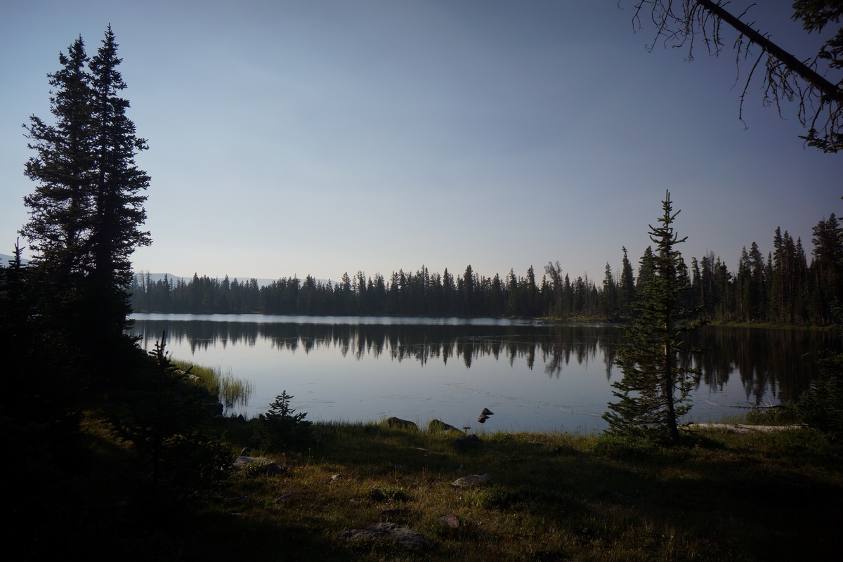 sunrise over lambert lake