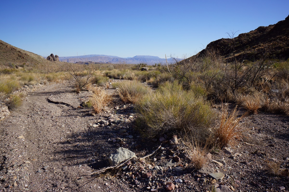 looking south on the dominguez spring trail