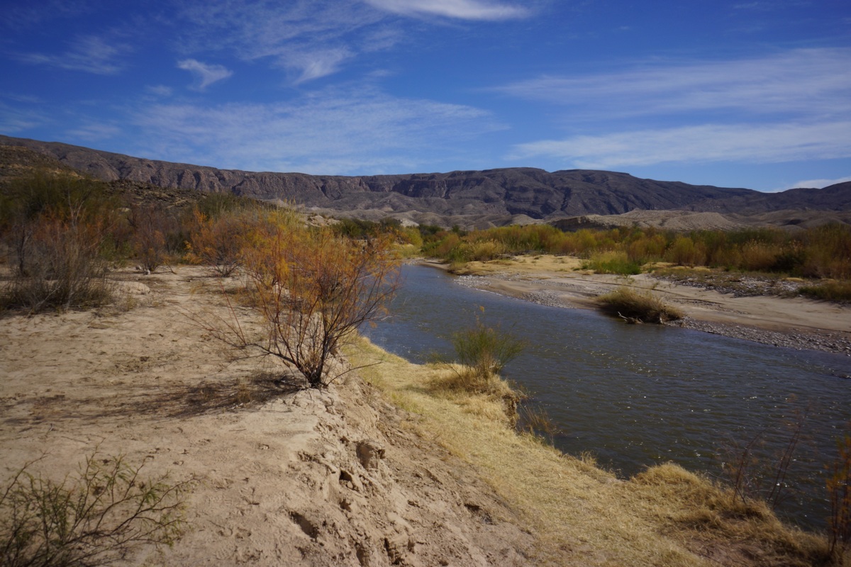 at talley in big bend national park, looking at the rio grande
