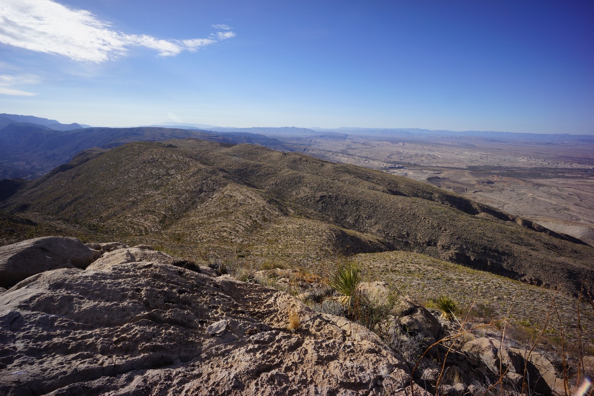 View from mariscal mountain range spine