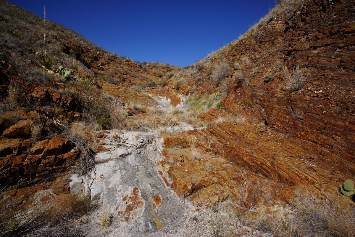colorful rocks along the elephant tusk trail in big bend