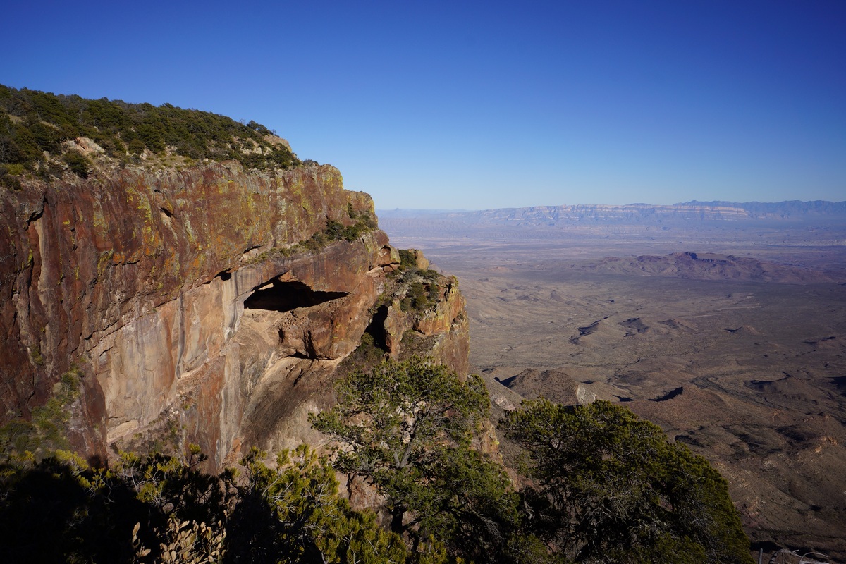cave on the side of the south rim