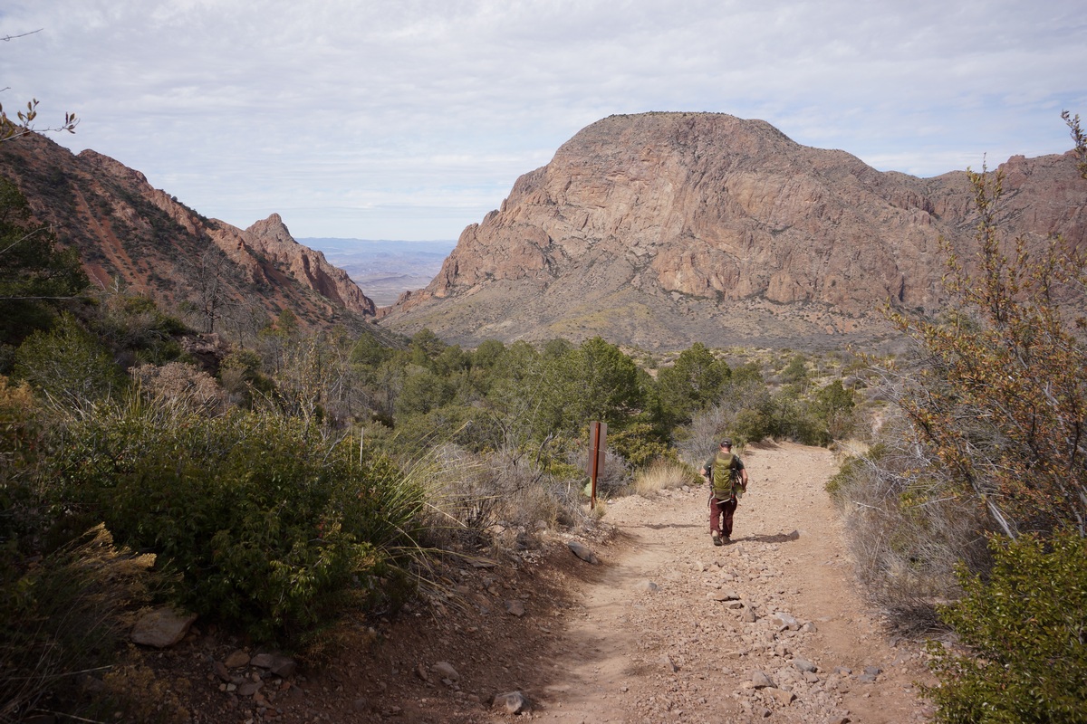 end of the pinnacles trial in the chisos basin