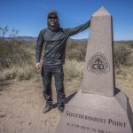 cdt hiker eric "famous" poulin at the start of the continental divide trail 2018