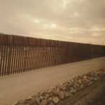 US border wall with Juarez Mexico