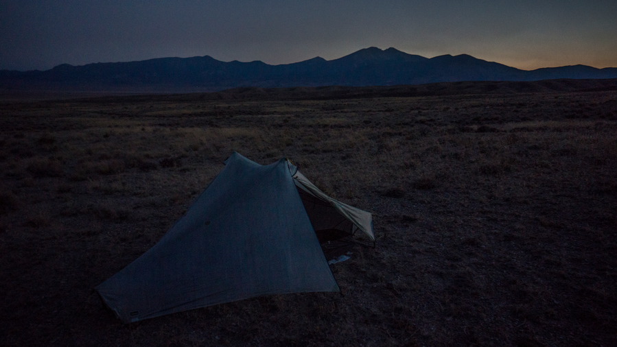 camping in the shadows of wheeler peak in snake valley Nevada