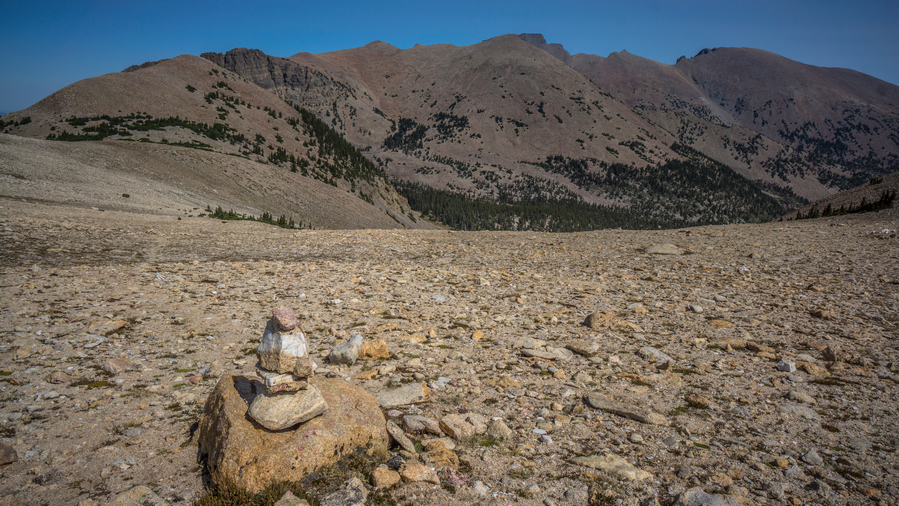 rock cairns and the Great Basin National Park ridgeline traverse