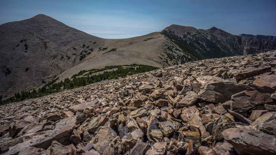 hiekrs view of pyramid peak on the great basin national park ridgeline