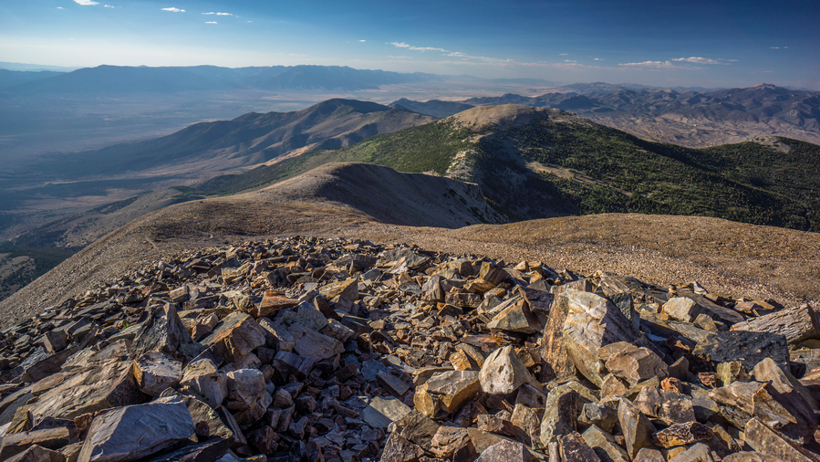 view from wheeler peak hiking trail great basin national park nevada