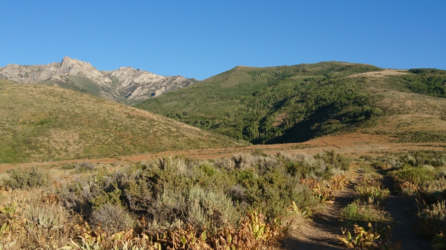 hikers view from campsite in the ruby mountains