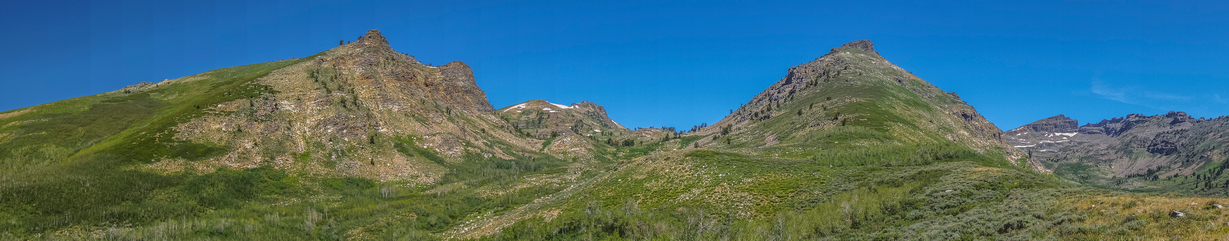 panorama view of upper pole canyon in the east humboldt range nevada