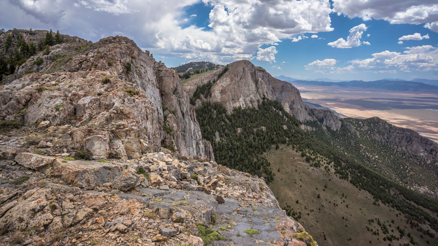 views from the crest of the goshute range in nevada