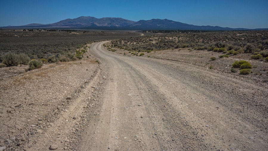 road along the pony express route in nevada