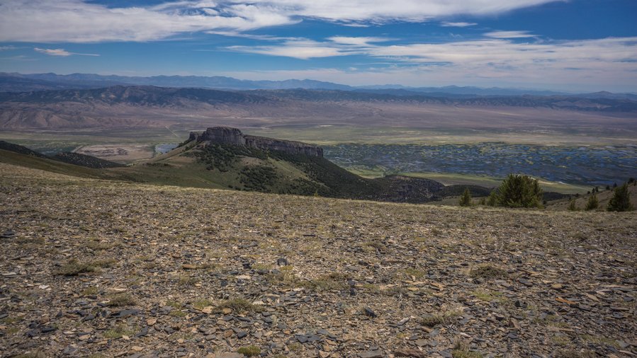 rock formations and ruby valley from ruby ridgeline