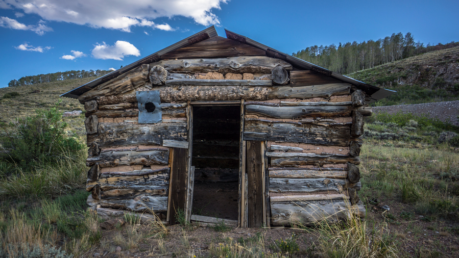 abandoned mining cabin in the schell creek range nevada