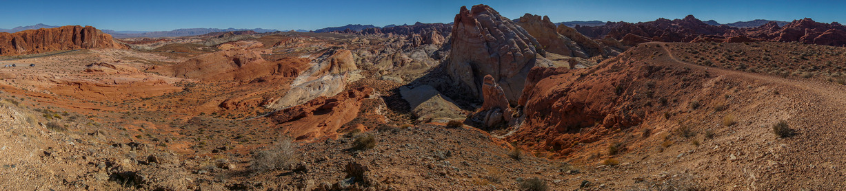 panorama view of valley of fire state park nevada