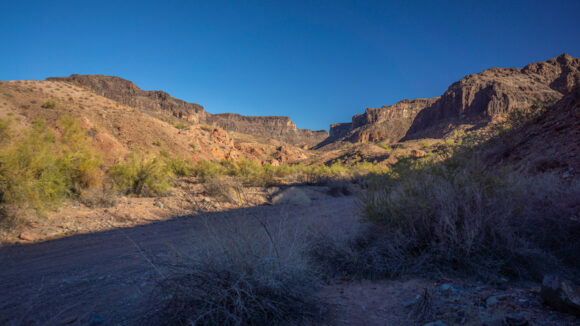 hiking the buckskin mountains arizona to the mesa and Gibraltar mountain wilderness 