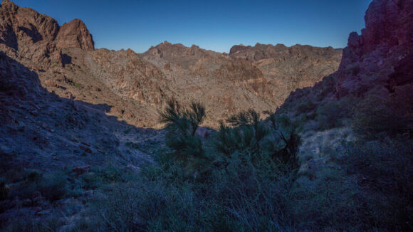 hiking to the summit of signal peak, high point of the kofa mountains arizona