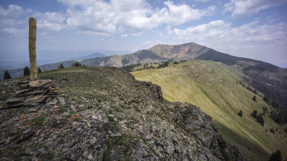 cdt section hiker view descending parkview mountain colorado