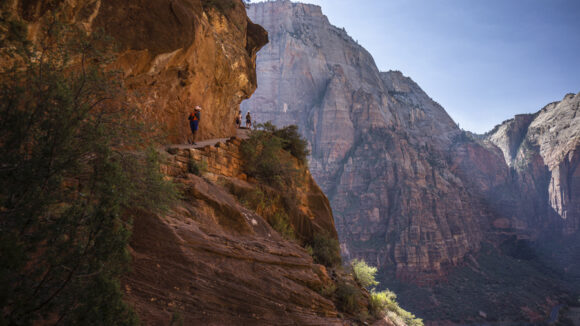 hiking to angels landing zion national park