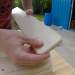 Chevy Astro Camper Van Build: Building A pull out slat bed, slats rounded