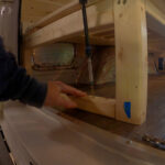 Chevy Astro Camper Van Build: Building A pull out slat bed, screw frame to floor