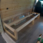 Chevy Astro Camper Van Build: Building A pull out slat bed, frame installed