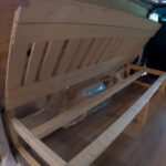 Chevy Astro Camper Van Build: Building A pull out slat bed, flip bed up