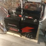 lithium house battery in a camper van installed